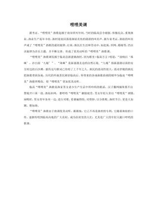 哩哩美调简介