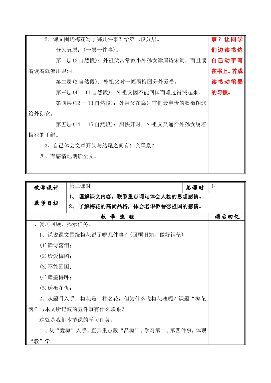 梅花魂教学设计_第2页
