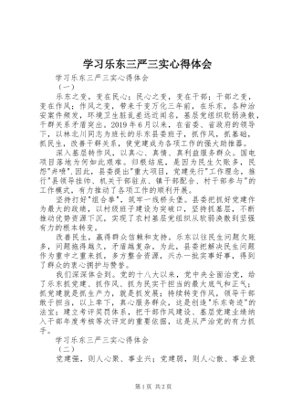学习乐东三严三实心得体会
