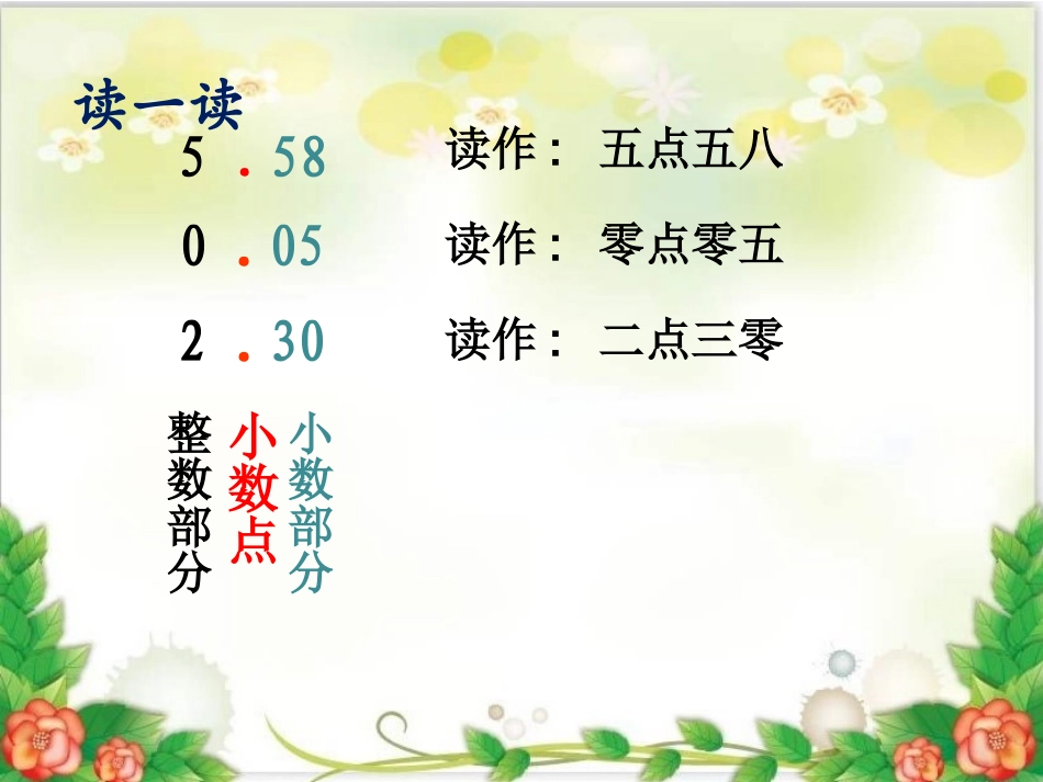 人教2011版小学数学三年级人教版三年级下册小数的初步认识_第3页