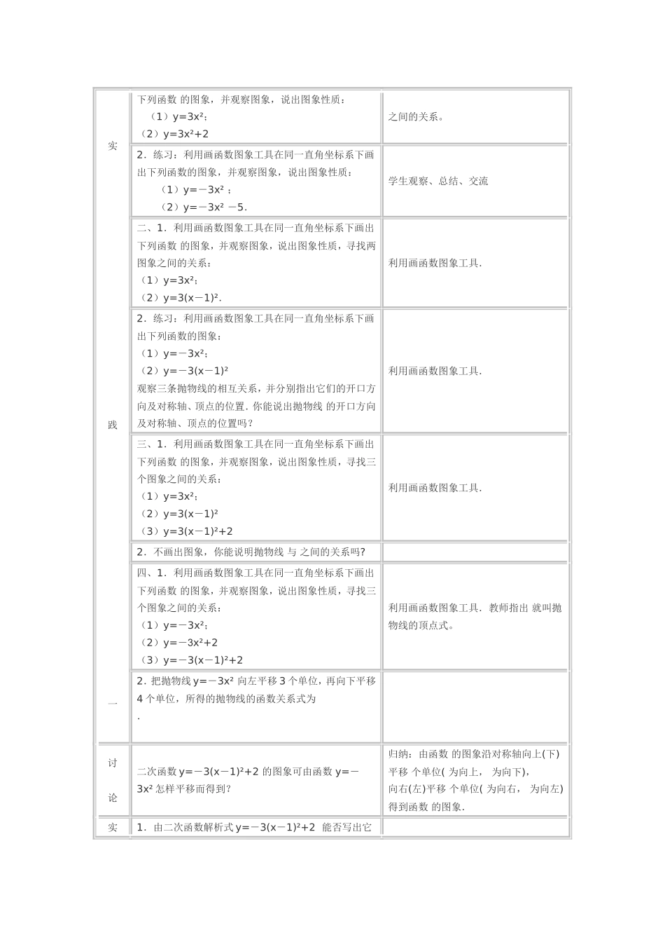 二次函数y=a(x-h)2-+-k的图像与性质_第2页