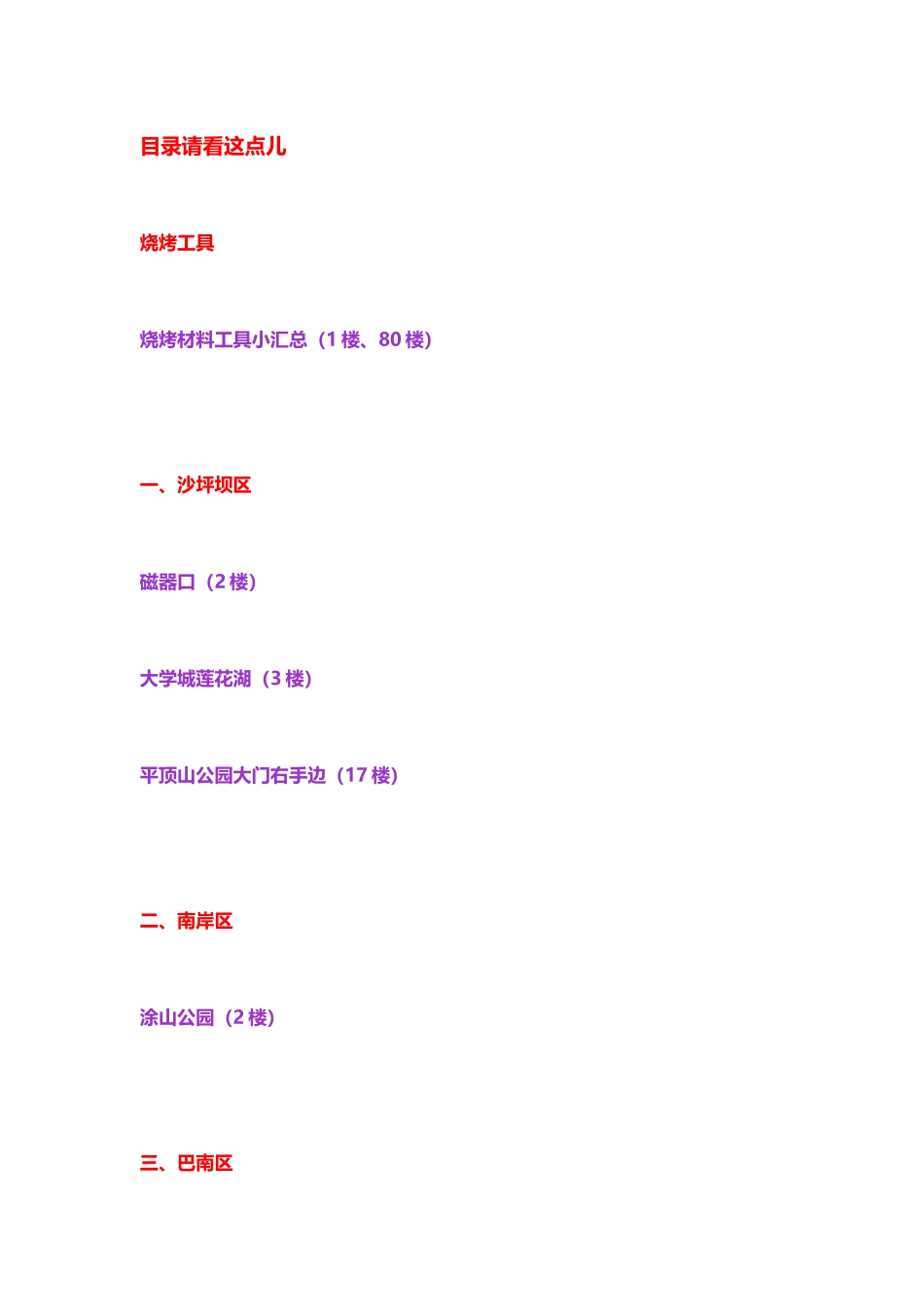 重庆烧烤地图_第1页