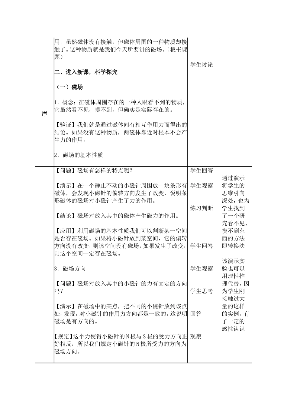 初中物理《磁场》教学设计邓小忠_第2页