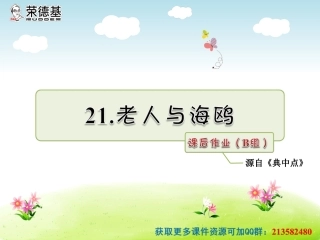 21.老人与海鸥课后作业(B组-提升篇)(1)