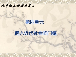 九年级历史上册复习10-23课件