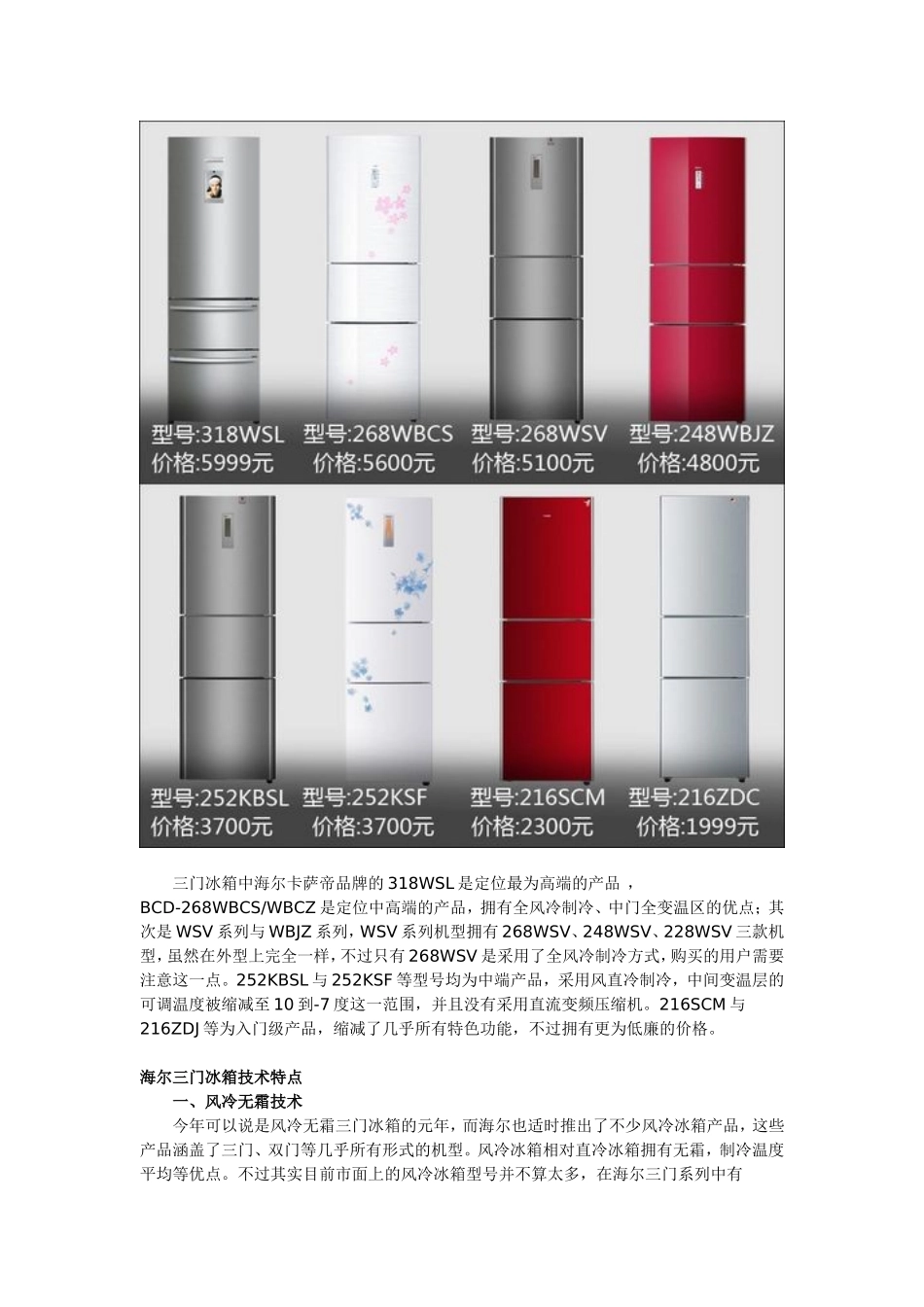 海尔三开门冰箱系列解析_第2页