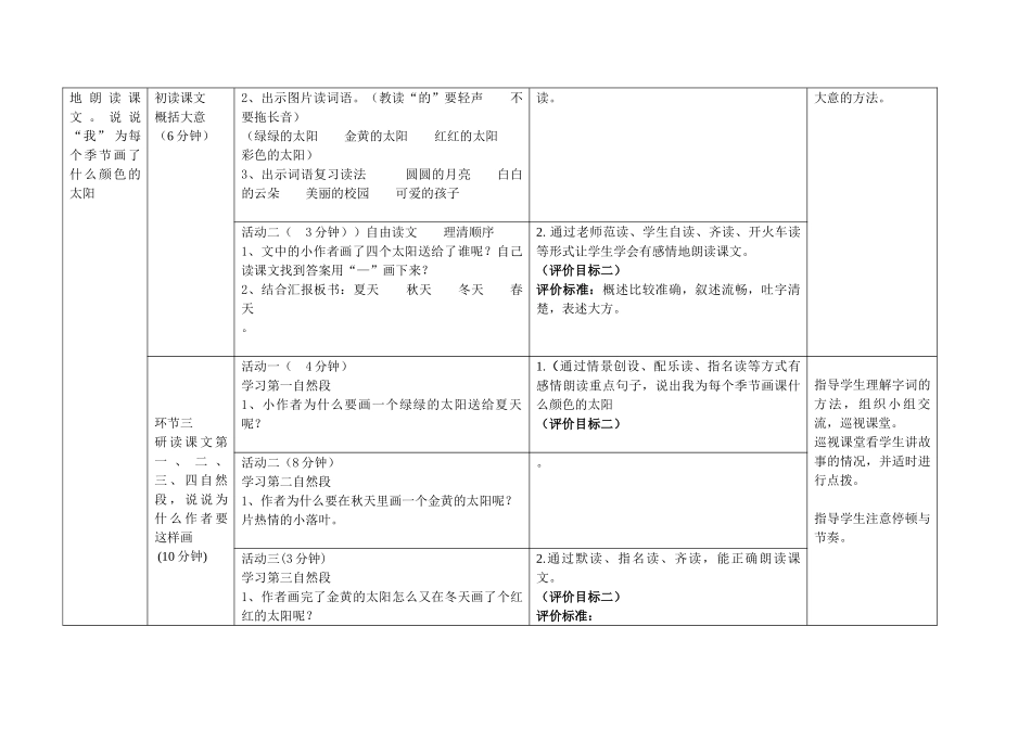 (部编)人教语文2011课标版一年级下册一年级语文下册《四个太阳》_第3页
