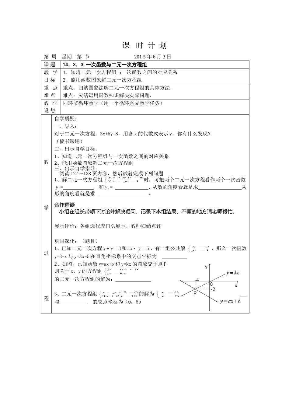 14.3.3一次函数与二元一次方程组[1]_第1页