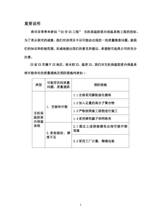 内无机保温胶浆
