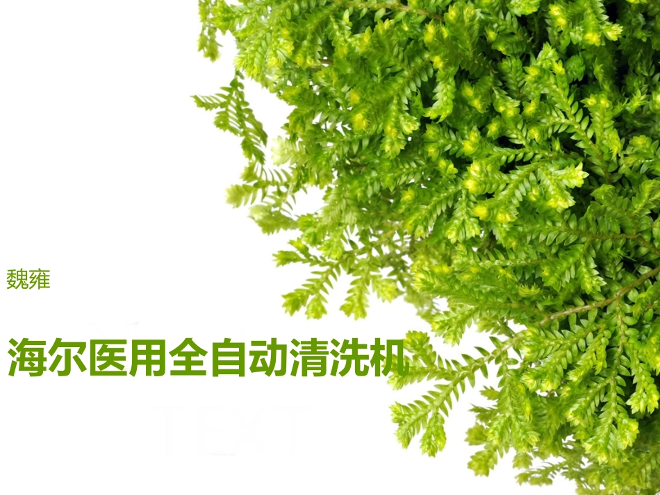 海尔医用清洗机介绍_第1页