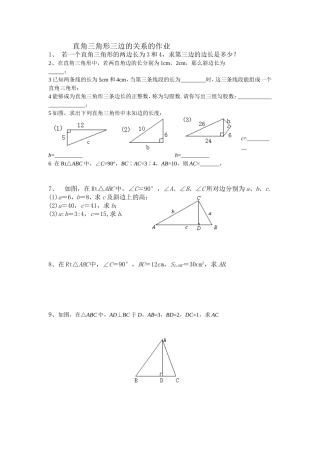 直角三角形三边的关系-(4)