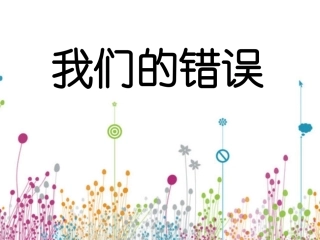 《我们的错误》课件1
