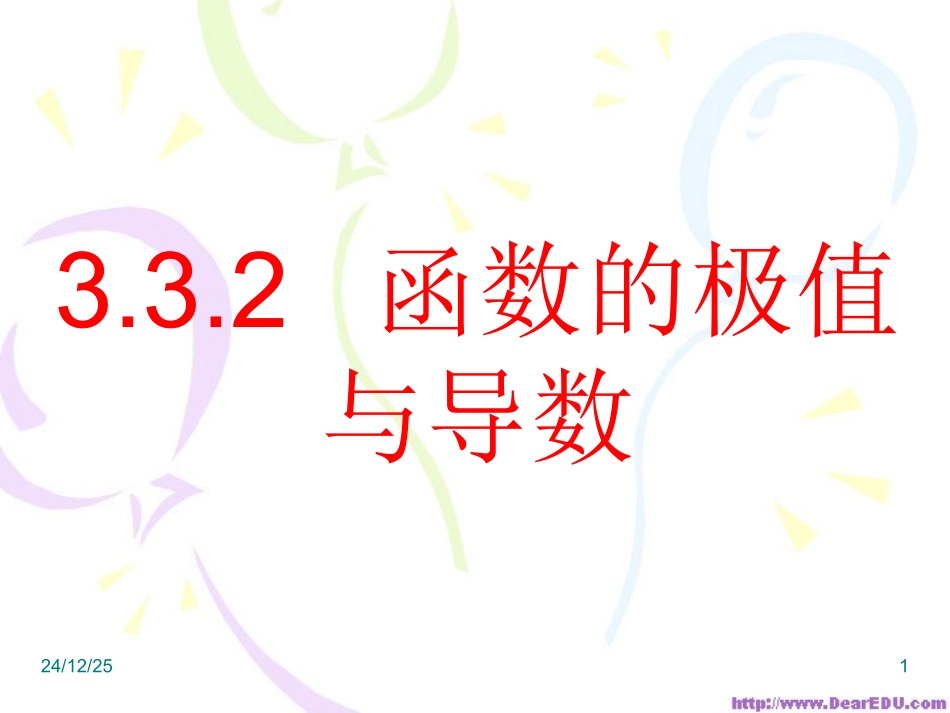 高二数学选修2-2132导数应用--极值课件_第1页