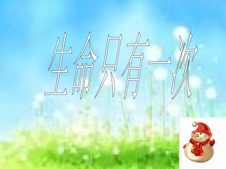 70生命只有一次_第1页