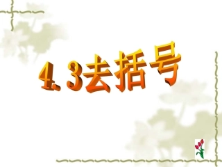 4.3去括号.3去括号