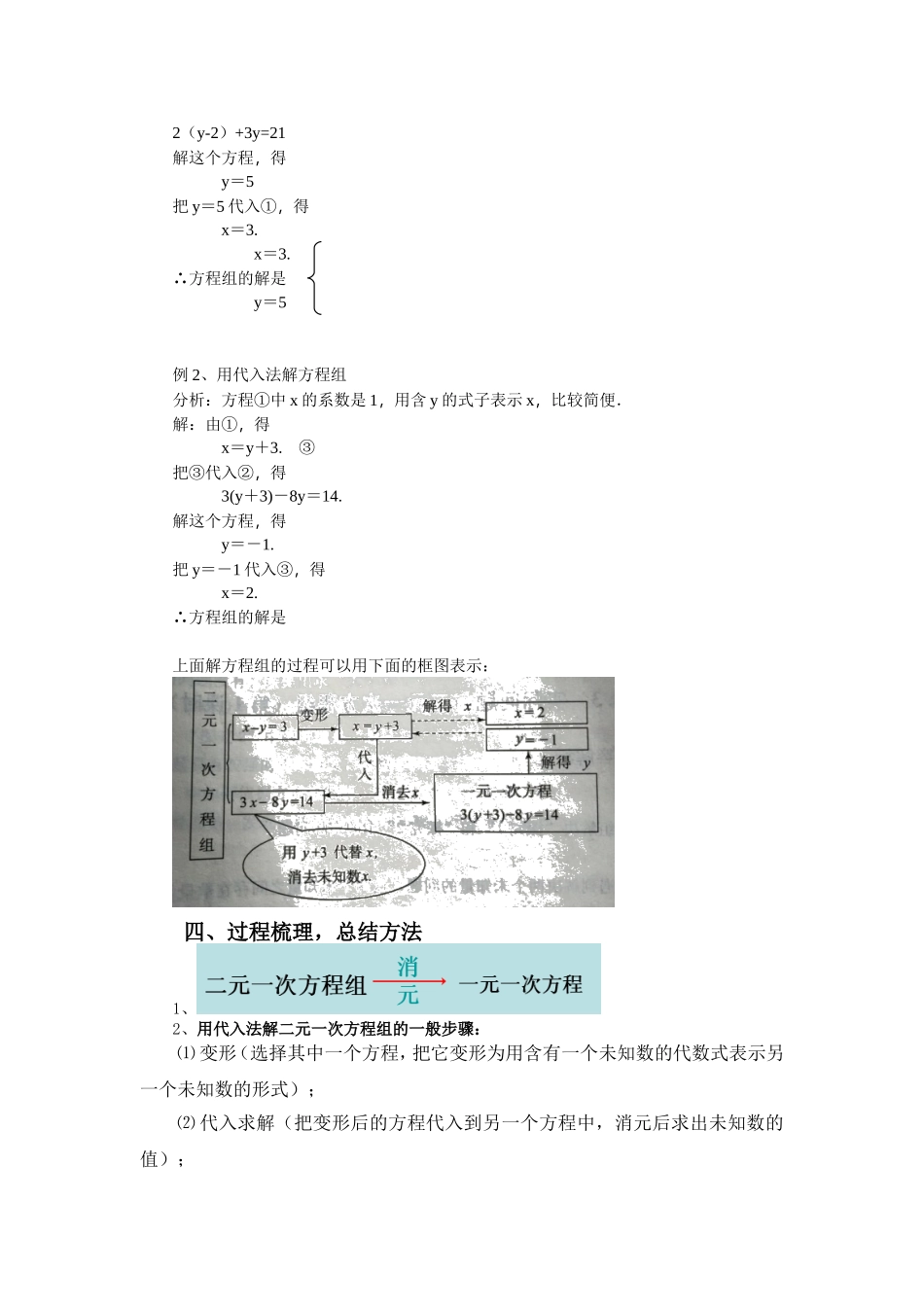 第1课时-代入消元法_第2页