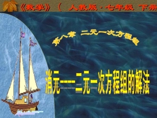 用代入消元法解二元一次方程组-(7)