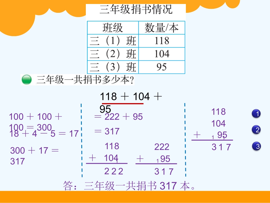 小学数学北师大2011课标版三年级捐书活动.9.182015北师大版数学三年级上--捐书活动_第3页