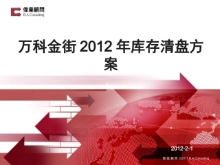 万科金街2012年库存清盘方案72p