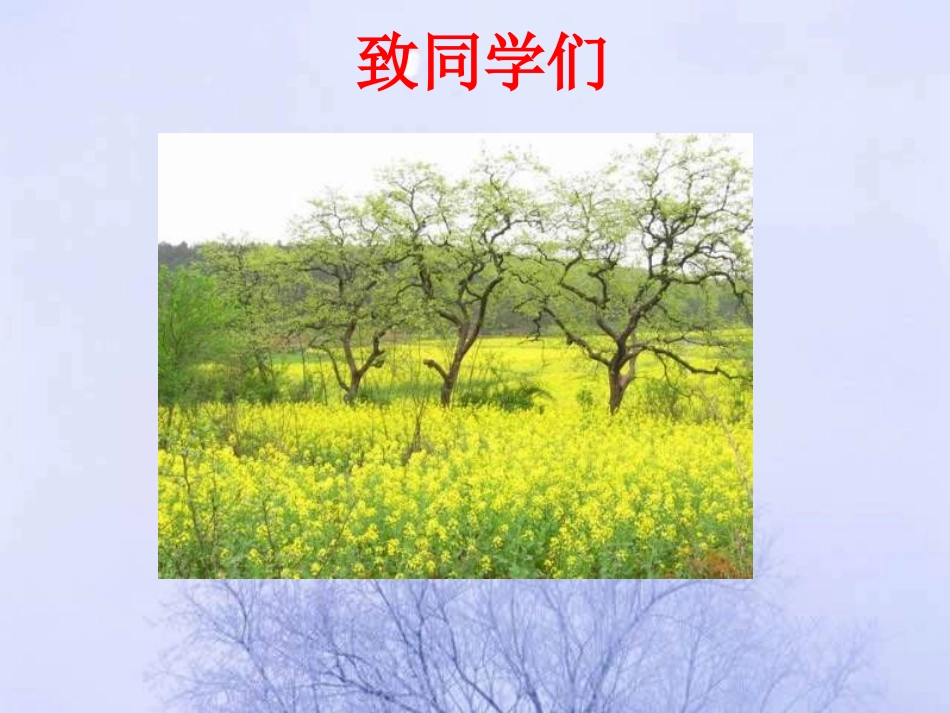 七年级生物致同学们的课件_第2页