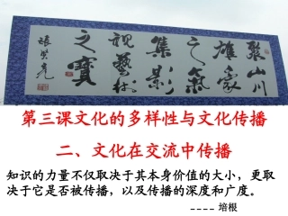 2.3.2《文化在交流中传播》课件(1)(新人教版08版必修3)