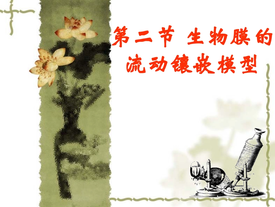 人教版教学课件生物膜的流动镶嵌模型 课件 6_第1页