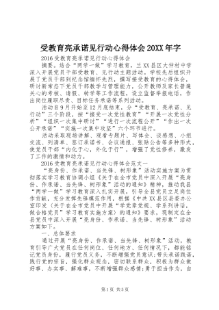 受教育亮承诺见行动心得体会20XX年字 (4)