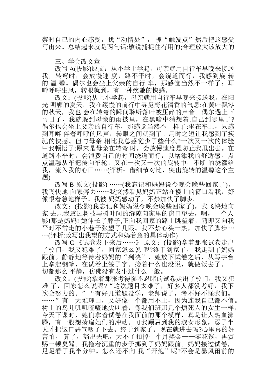 (部编)初中语文人教2011课标版七年级上册让细节描写在作文中闪光_第3页