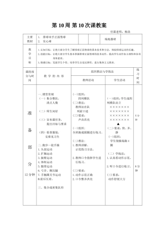 排球双手正面垫球
