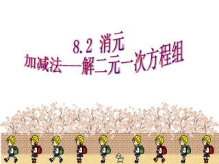 8.2用加减法解方程组