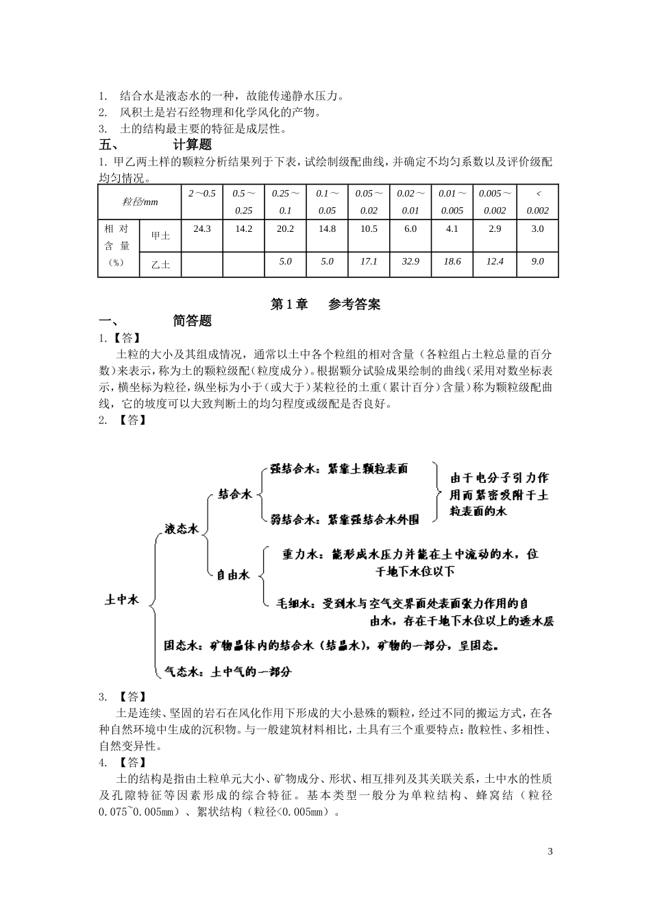 土力学试题与答案_第3页