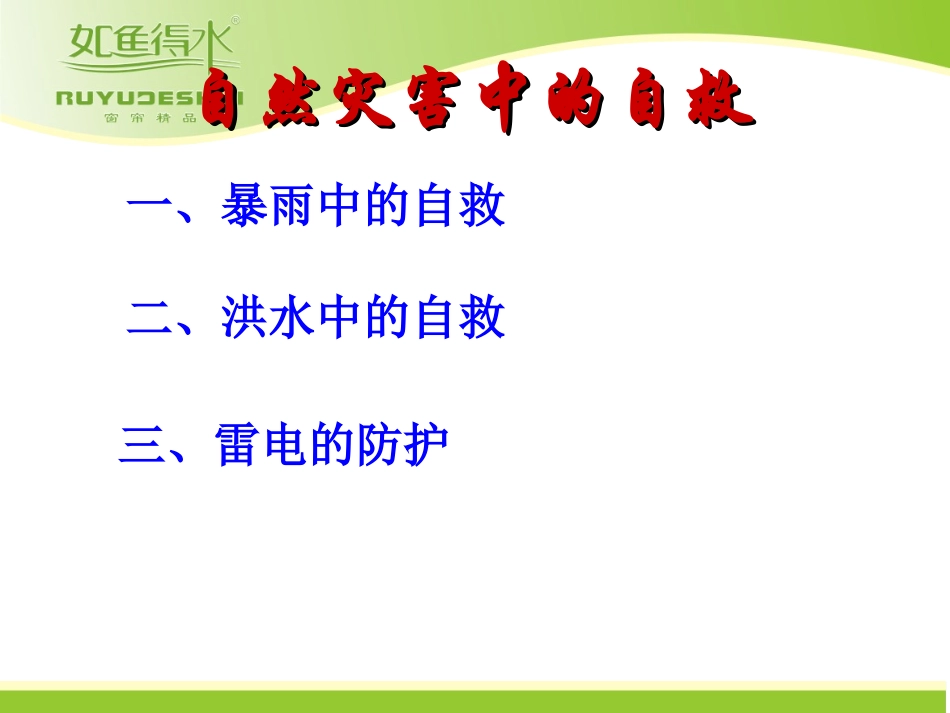 防雷电、暴雨、洪灾主题班会_第3页