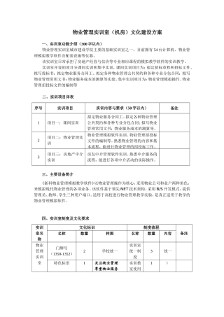 物业管理实训室