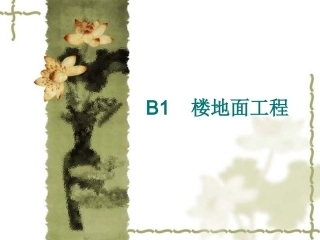 B1楼地面工程