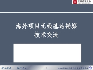 海外无线基站勘察