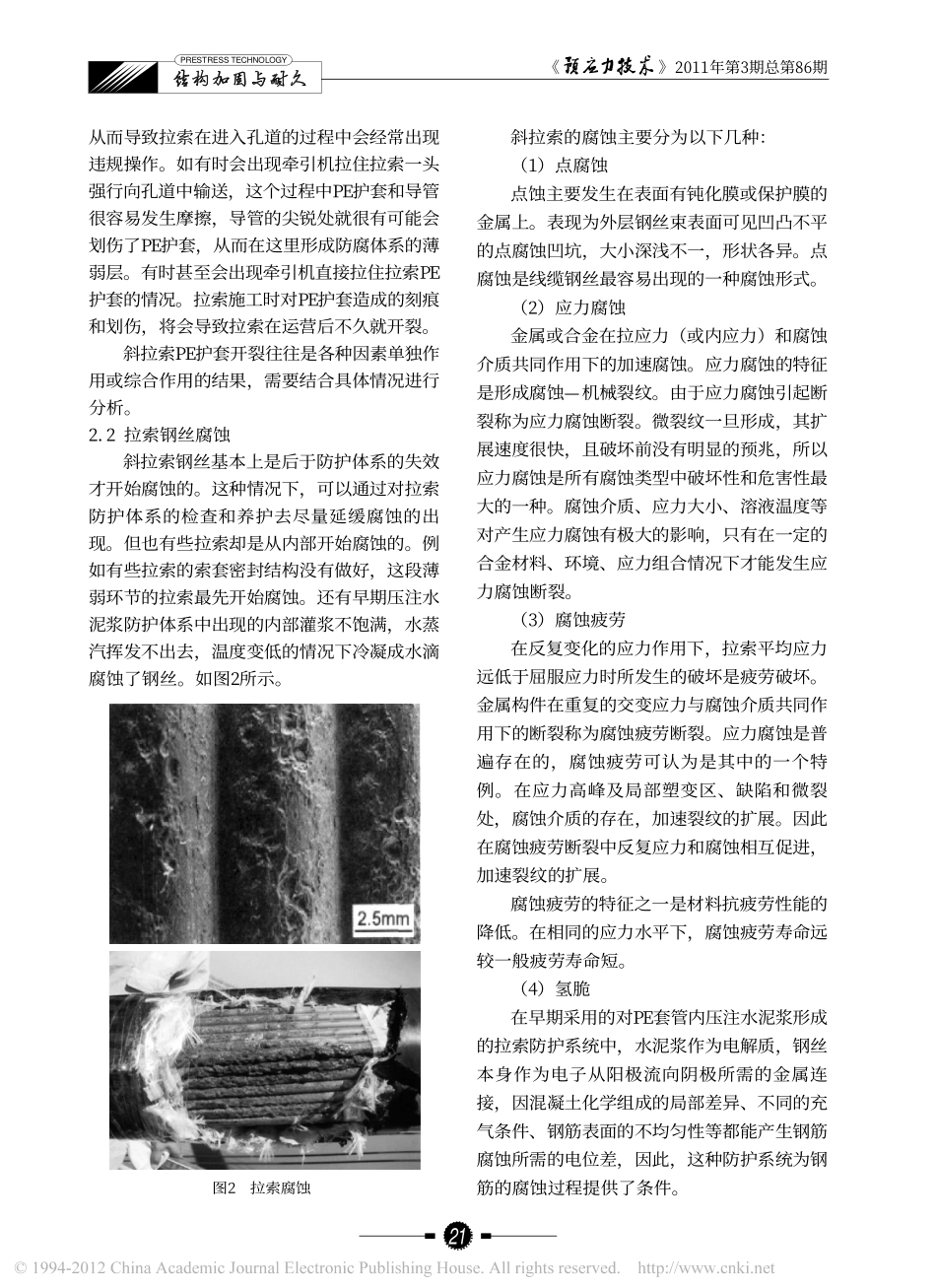 斜拉索病害及____黄侨_第3页