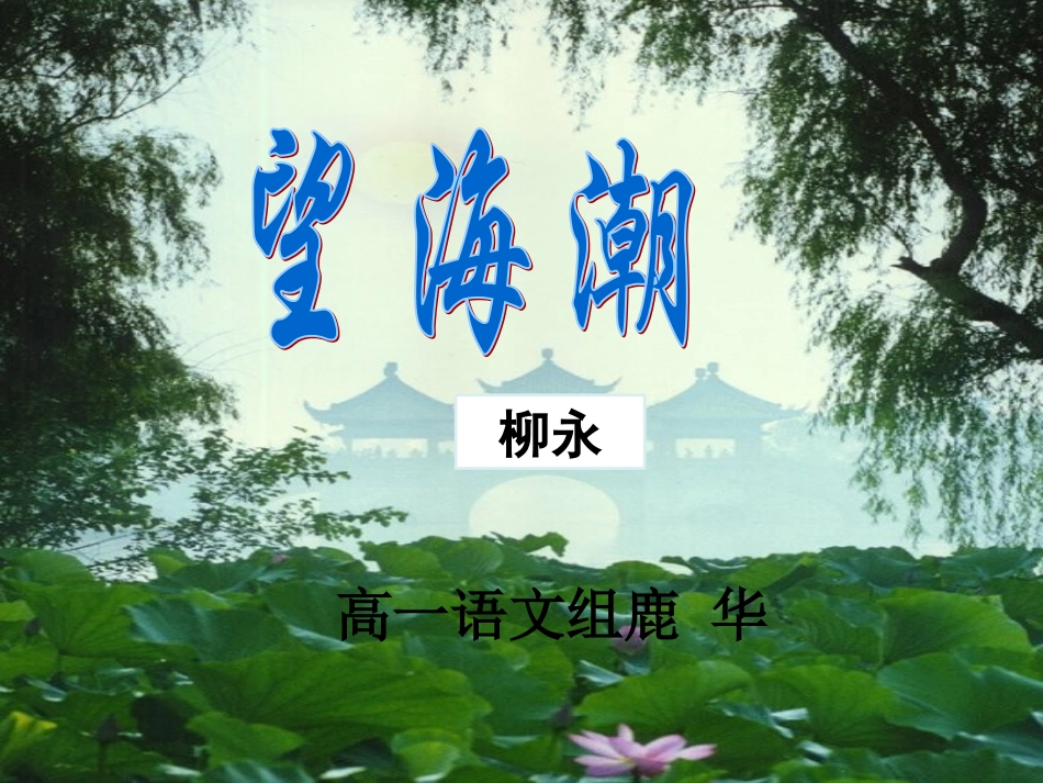 鹿华公开课讲课《望海潮》_第1页