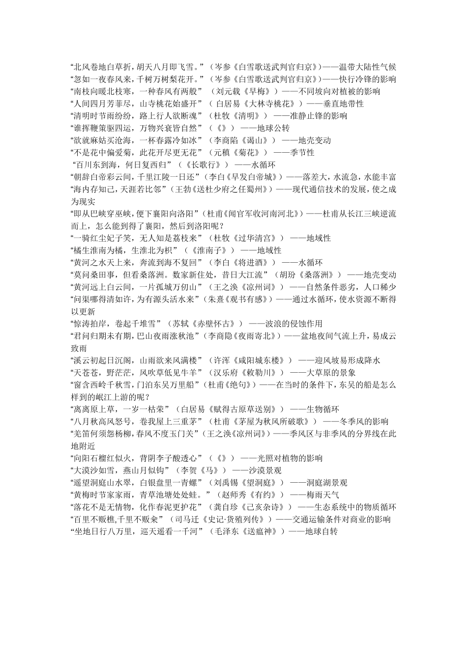 与地理有关的诗句_第1页