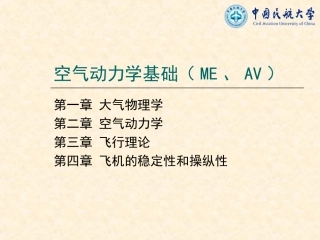 第三章 飞行原理   空气动力