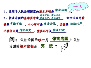 授课第六课参与政治生活第二框宪法是国家的根本大法