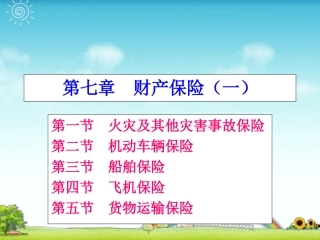 第七章 财产保险