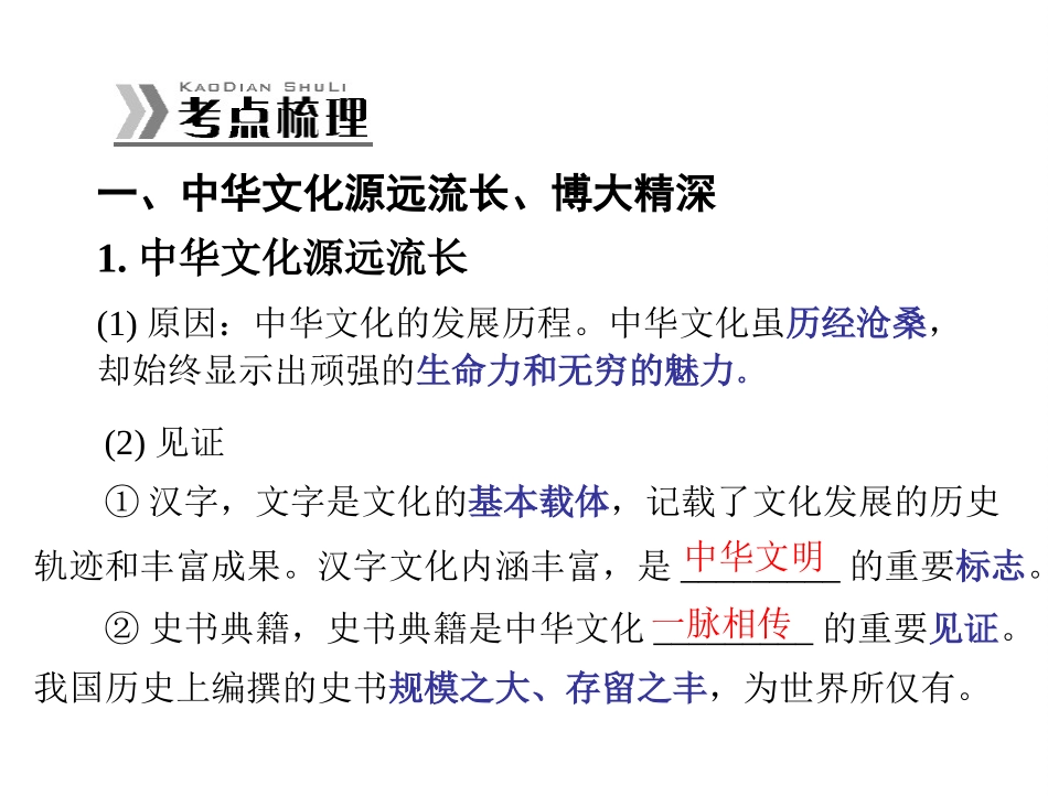 必修三第三单元第六课我们的中华文化(一轮复习课)_第3页