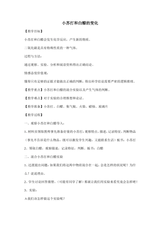 小苏打和白醋的变化