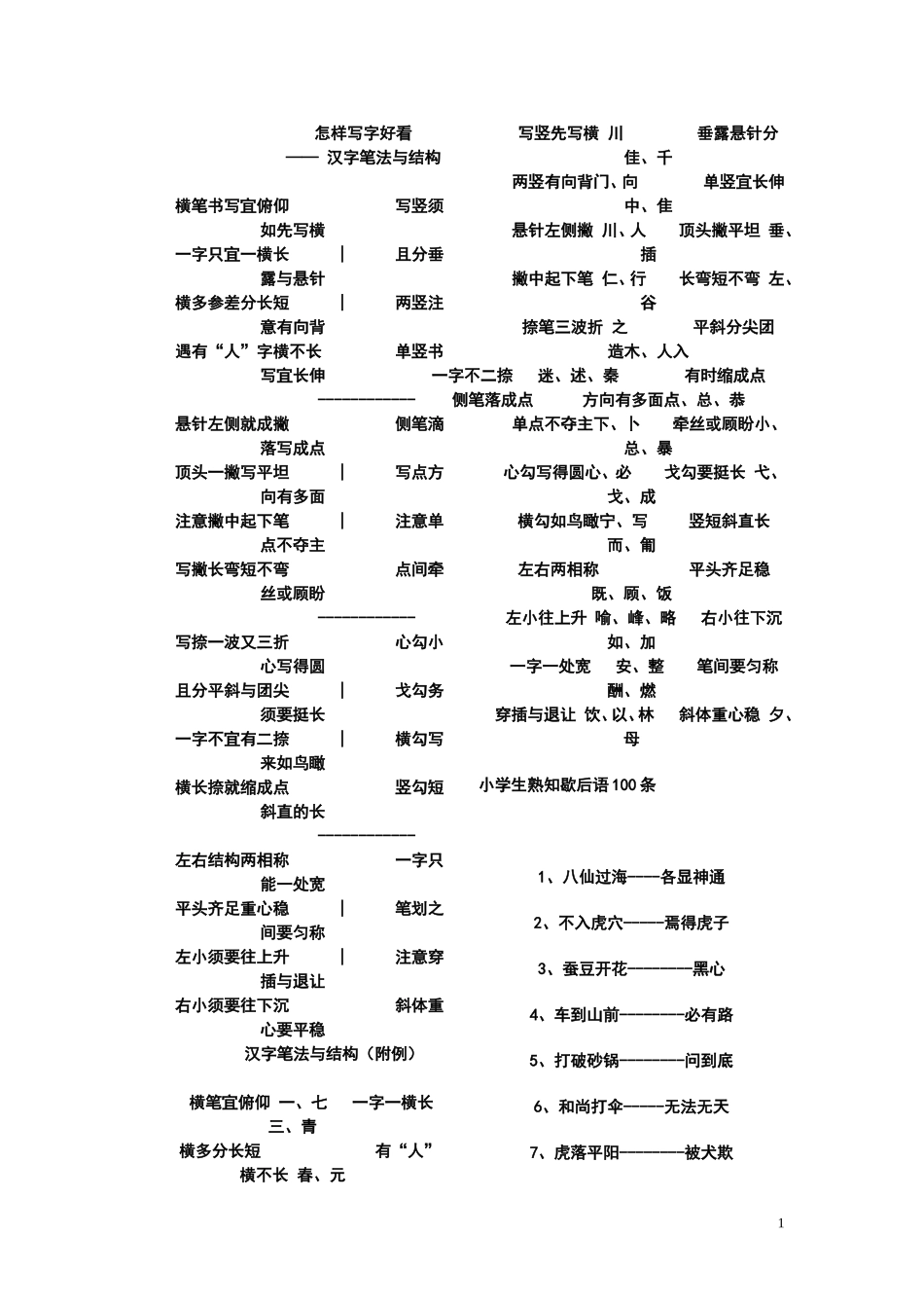 怎样写字好看_第1页