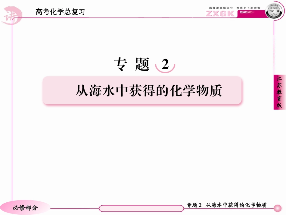 高三化学(苏教版)总复习   1-2-2-1钠、镁及其化合物的性质与应用   89张_第2页