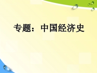 专题3：中国经济