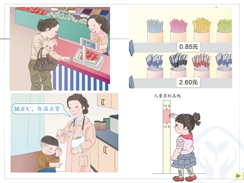 人教2011版小学数学三年级认识小数-PPT_第2页