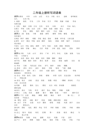 二到四年级词语汇总(修改)