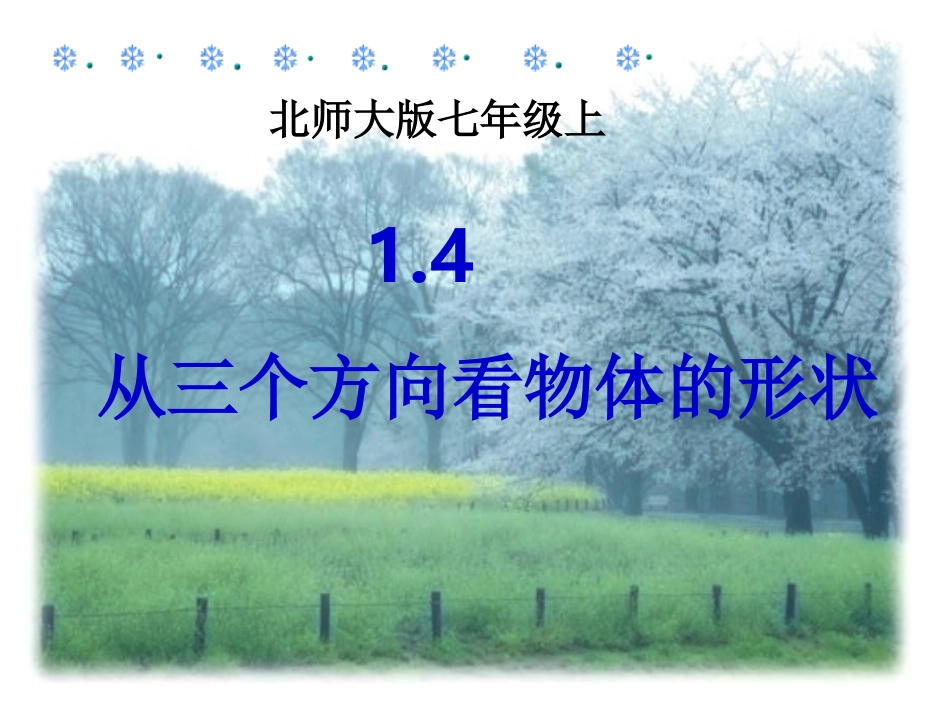 1.4从三个方向看物体的形状_第1页