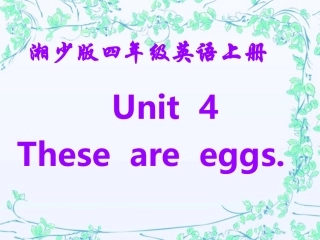 (湘少版)四年级英语上册课件-Unit4